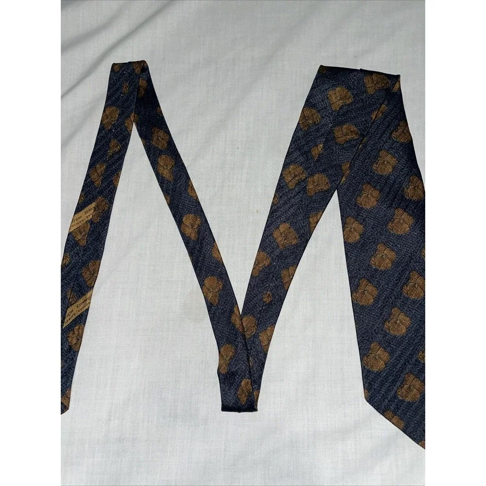 Ermenegildo Zegna Men’s Dress Tie Size 56” 3.75” Blue Floral Business Formal